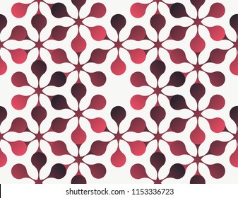 graphic design floral seamless pattern in pink and brown shades