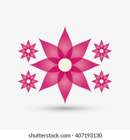 Graphic design of flower , editable vecctor