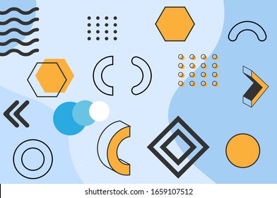 Graphic design geometric background vector.