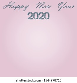 Graphic design in gray tones for happy new year. Free space for your text on holiday card.