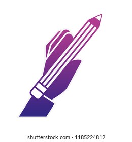 graphic design hand holding pencil