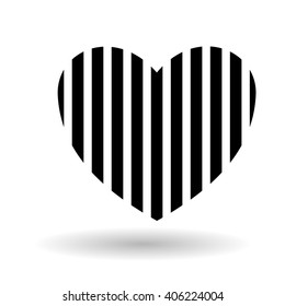 Graphic design of heart , vector illustration