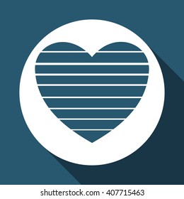 Graphic design of heart , vector illustration