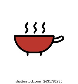 A graphic design highlighting woks as the quintessential stir-frying tool.