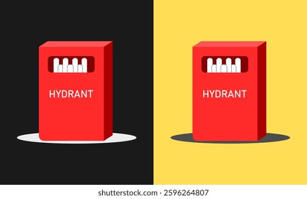 a graphic design of a hydrant box
