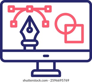 Graphic Design Icon Color Vector Illustration
