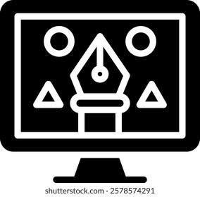 Graphic Design Icon Glyph Vector Illustration