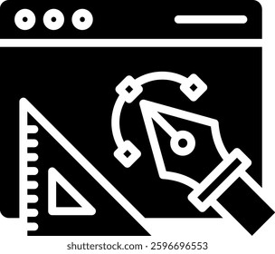 Graphic Design Icon Glyph Vector Illustration