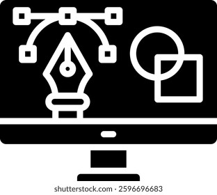 Graphic Design Icon Glyph Vector Illustration