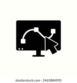 graphic design icon, isolated black style icon