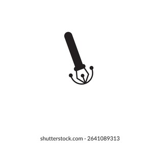 Graphic design icon isolated on black