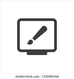 Icono de diseño gráfico sobre fondo blanco