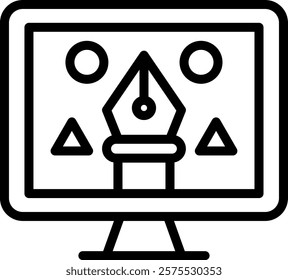 Graphic Design Icon Outline Vector Illustration