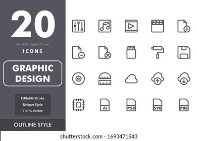 graphic design icon pack isolated on white background. for your web site design, logo, app, UI. Vector graphics illustration and editable stroke. EPS 10.