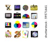 Graphic design icon set