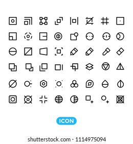 Graphic Design Icon Set. Collection of flat vector symbols
