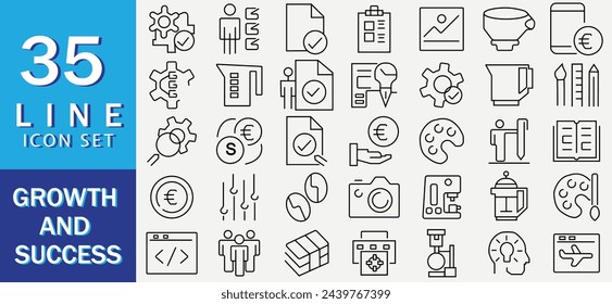 Grafikdesign-Symbolsatz. Enthalten Web-Design, Zeichnung, Illustration, Portfolio, Website, Kreativität, Kunst, Malerei, Druck und mehr. Vektor-Sammlung der Vorlage für durchgezogene Symbole.