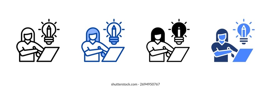 Conjunto de iconos de Diseño gráfico colección de estilos múltiples