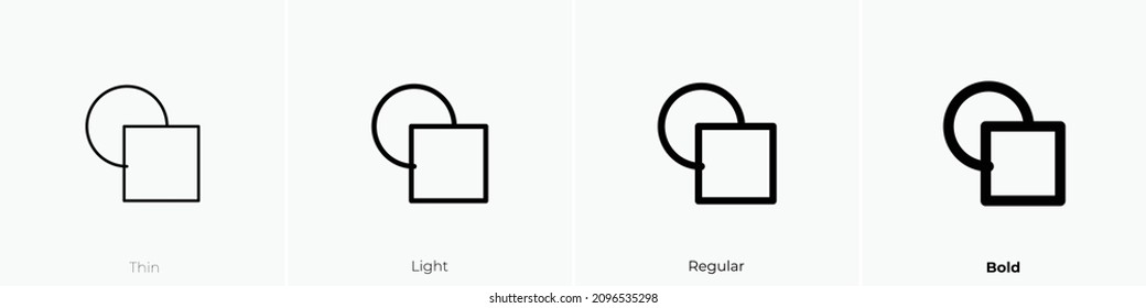 graphic design icon. Thin, Light Regular And Bold style design isolated on white background