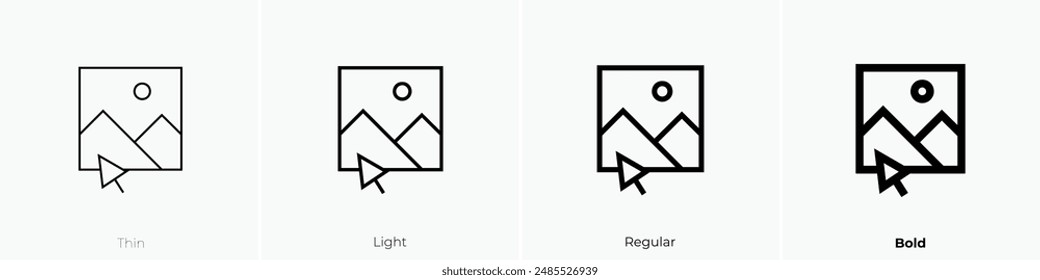 graphic design icon. Thin, Light Regular And Bold style design isolated on white background