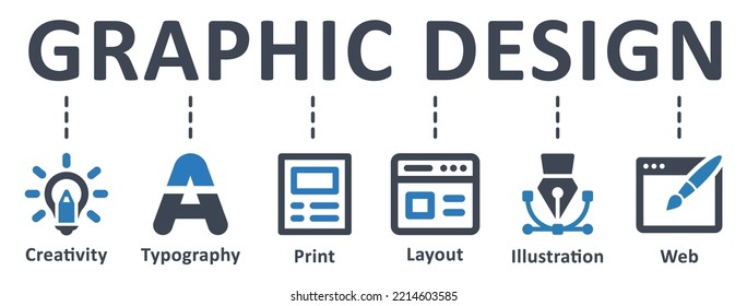 Graphic Design icon - vector illustration . graphic, design, creativity, typography, create, layout, print, web, illustration, infographic, template, concept, banner, pictogram, icon set, icons .