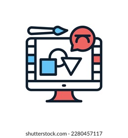 Icono de Diseño gráfico en vector. Ilustración