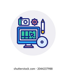 Graphic Design icon in vector. Logotype