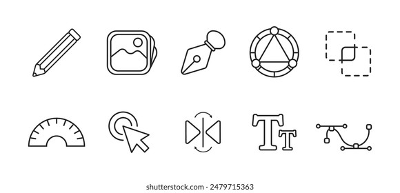 Graphic Design Icon Vector Set