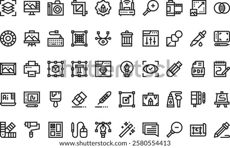 Graphic design icons High-Quality Vector Icons Collection with Editable Stroke. Ideal for Professional and Creative Projects