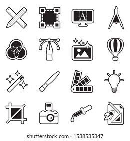 Graphic Design Icons. Line With Fill Design. Vector Illustration.