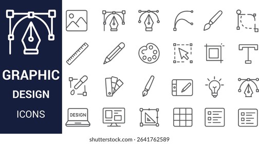 Graphic Design Icons for Tools, Creativity, and Digital Design