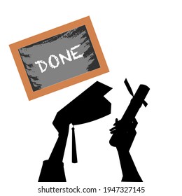 graphic design illustration about graduation 2021