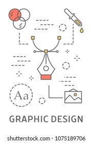 Graphic design illustration. Creativity for web and apps.