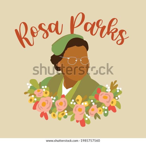 Graphic Design Illustration\
Decorative Rosa Parks Civil Rights Activist Minimalist\
Portrait