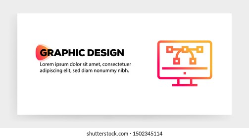 GRAPHIC DESIGN AND ILLUSTRATION ICON CONCEPT