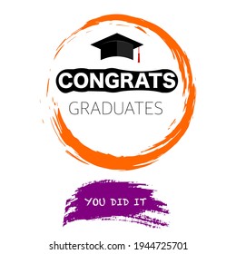 Graphic design illustrations of graduation 2021, suitable for schools and universities that hold graduation