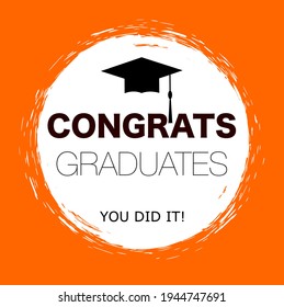 graphic design illustrations of graduation 2021 , good for graduation students in schools and universities