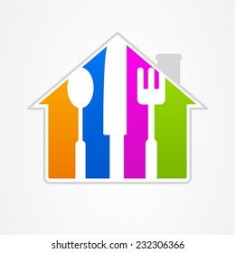 Graphic design kitchen logo icon