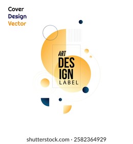 Graphic Design Labels in Geometric Style, Modern Minimalist Vector Templates