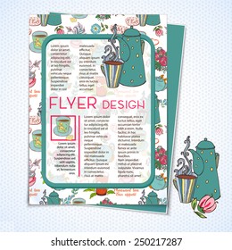 Graphic design and layout template concept for flying brochure flyer poster