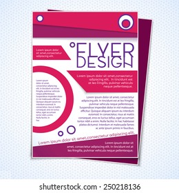 Graphic design and layout template concept for flying brochure flyer poster