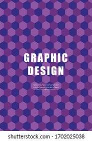 Graphic design layout template with geometric background. Can be used for printed or web projects like brochure, book, ad, card etc.