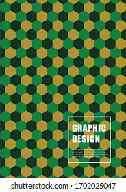 Graphic design layout template with geometric background. Can be used for printed or web projects like brochure, book, ad, card etc.