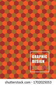 Graphic design layout template with geometric background. Can be used for printed or web projects like brochure, book, ad, card etc.