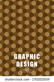 Graphic design layout template with geometric background. Can be used for printed or web projects like brochure, book, ad, card etc.