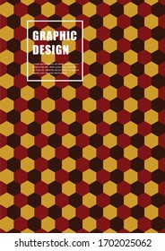 Graphic design layout template with geometric background. Can be used for printed or web projects like brochure, book, ad, card etc.