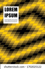 Graphic design layout template with geometric background. Can be used for printed or web projects like brochure, book, ad, card etc.