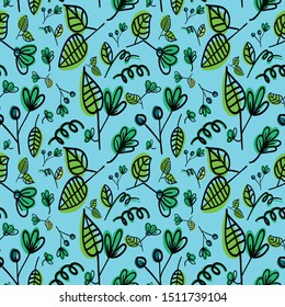 Graphic Design Leaf Plant Pattern Vector Background