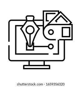 Graphic design line icon, concept sign, outline vector illustration, linear symbol.