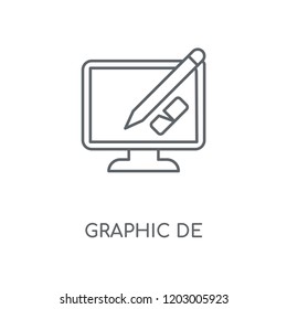 Graphic design linear icon. Graphic design concept stroke symbol design. Thin graphic elements vector illustration, outline pattern on a white background, eps 10.
